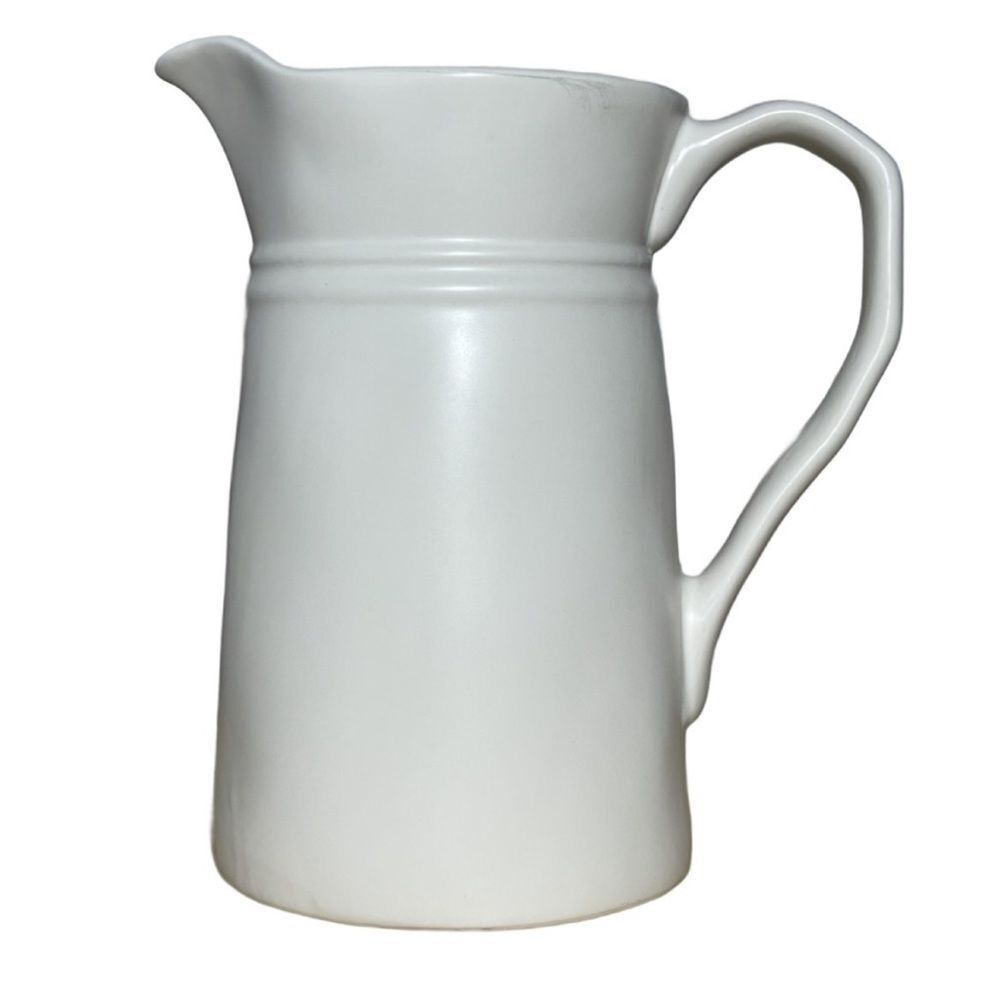 Bee & Willow Ivory Ceramic Embossed Bristol 60 oz. Pitcher